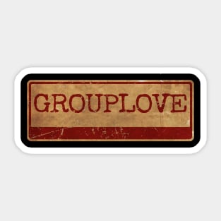 Aliska, text red retro Grouplove Sticker